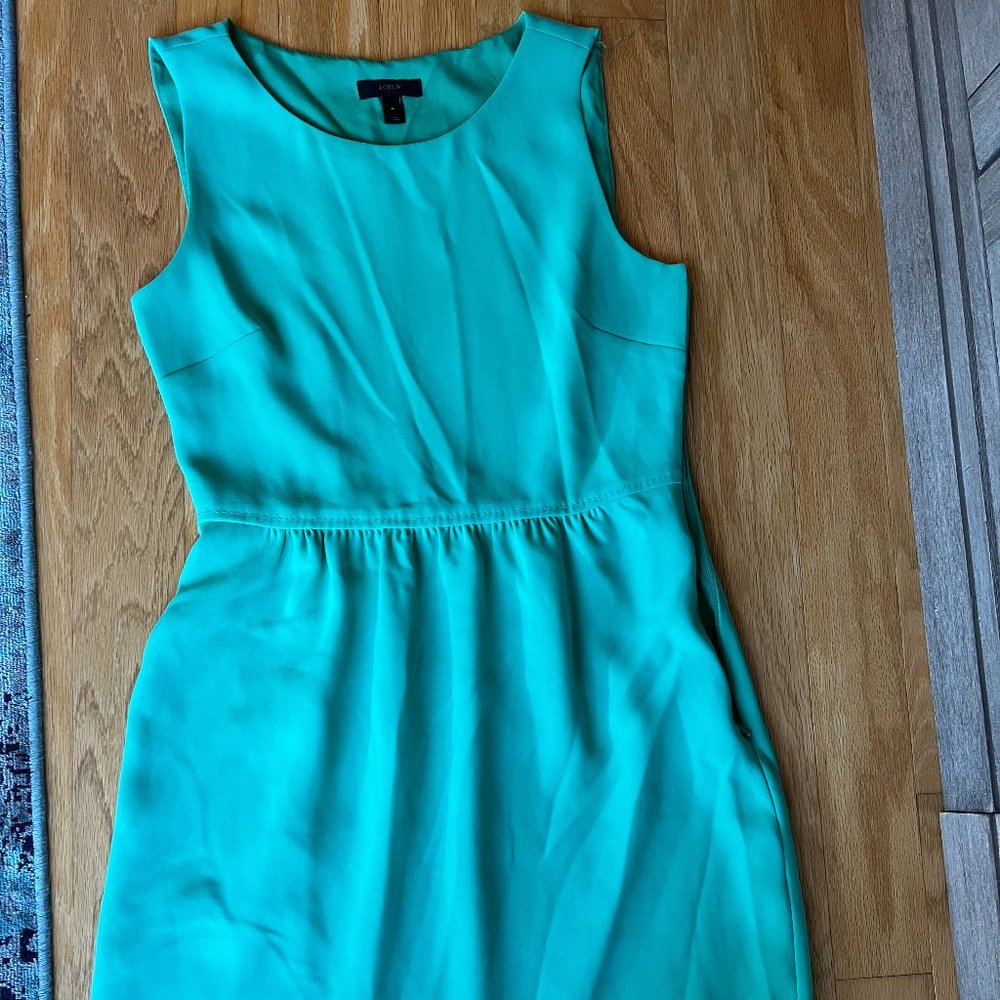 J Crew green tailored dress